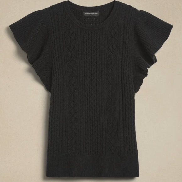 JUNIE WOOL SWEATER TOP (BLACK) - Picture 4 of 6